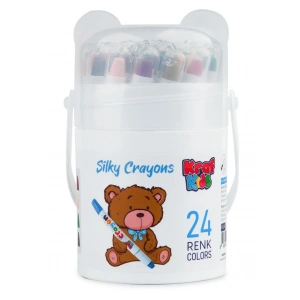 Kraf Kids Silky Crayon Çevirmeli Mum Pastel Boya 24 Renk