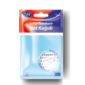 Kraf Şeffaf Post-it Yapışkanlı Not Kağıdı 76x76 mm. 5 Renk 100 yaprak