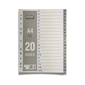 Kraf Separatör Harf A-Z 20li İndex 1004