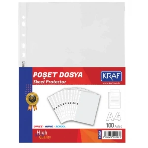 Kraf XL Poşet Dosya A4 100lü Paket