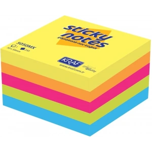 Kraf Yapışkanlı Not Kağıdı Küp Blok 50x50 mm. 250 Yaprak CANLI RENKLER