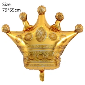 Kral Tacı Altın Renk Folyo Balon