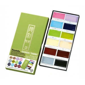 Kuretake Gansai Tambi Sulu Boya Seti 12 Renk Pastel