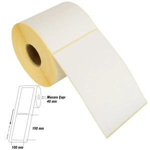 Kuşe Ekstra Geniş Barkod Etiketi 150x100mm (500 li Rulo)
