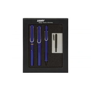 LAMY SAFARI 3LU KALEM SETI DRV SEFFAF K MAVI