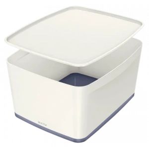Leitz 5216 MyBox Gri Beyaz Kapaklı Geniş Saklama Kutusu