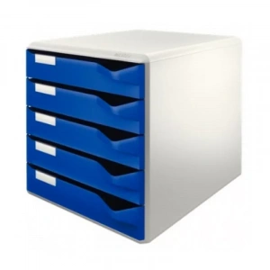 Leitz 5280 5 Çekmeceli Evrak Rafı Mavi