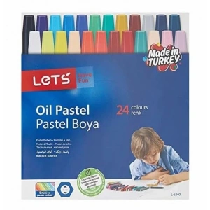 Lets Pastel Boya 24 Renk Karton Kutu (L-6240)