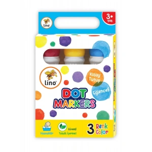 Lino Dot Markers Yıkanabilir Keçeli Boya Kalemi 3 Renk