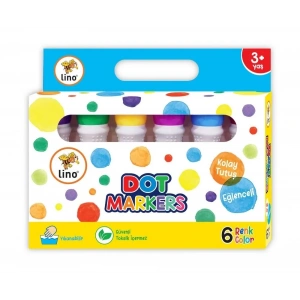 Lino Dot Markers Yıkanabilir Keçeli Boya Kalemi 6 Renk