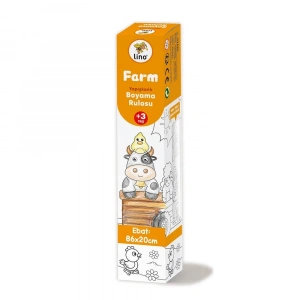 Lino Yapışkanlı Rulo Boyama Kağıdı 86x20 cm. FARM