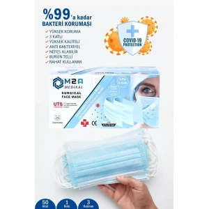 M2A 3 Katlı Medikal Maske