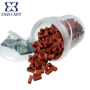 Maket Minyatür 3 Delikli Tuğla Kırmızı 1/12 250li