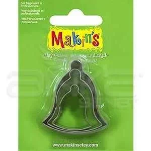 Makins Clay Kesici Kalıp Seti Çan 3 Parça Kod:36020