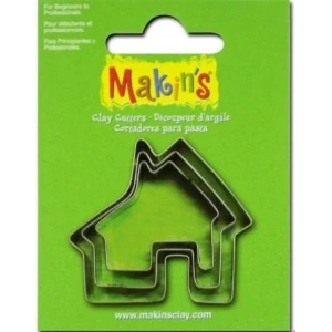 Makins Clay Polimer Kil Kesme Kalıbı 3 Parça Ev