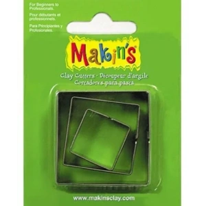 Makins Clay Polimer Kil Kesme Kalıbı 3 Parça Kare