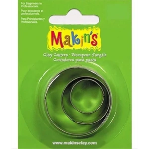 Makins Clay Polimer Kil Kesme Kalıbı 3 Parça Yuvarlak