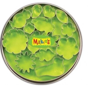 Makins Clay Polimer Kil Kesme Kalıbı Seti Çiçek Yaprak 15 Desen