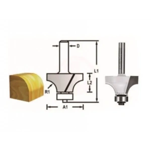 Makita Freze Ucu Rulmanlı Yuvarlak Profil Bıçağı (Çift Bıçaklı) 6x31,8x59,7 mm (D-48337)