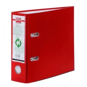 Manu 2037 Kırmızı Plastik Telgraf Klasörü