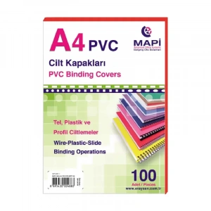 Mapi Pvc Cilt Kapağı A4 160mic Kırmızı 100lü
