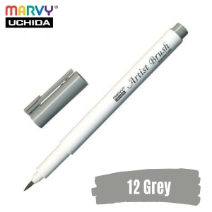 Marvy Artist Brush Pen 1100 Firça Uçlu Kalem 12 Grey
