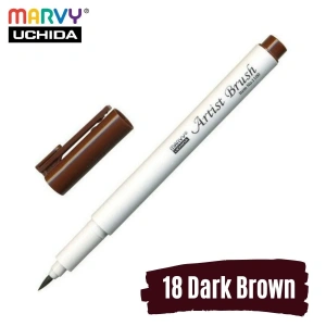 Marvy Artist Brush Pen 1100 Firça Uçlu Kalem 18 Dark Brown