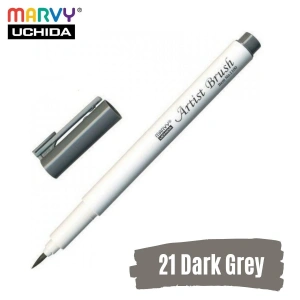 Marvy Artist Brush Pen 1100 Firça Uçlu Kalem 21 Dark Grey