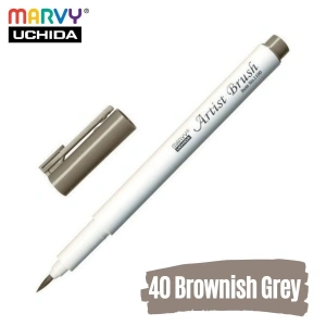 Marvy Artist Brush Pen 1100 Firça Uçlu Kalem 40 Brownish Grey