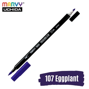 Marvy Artist Brush Pen 1800 Çift Taraflı Firça Uçlu Kalem 107 Eggplant