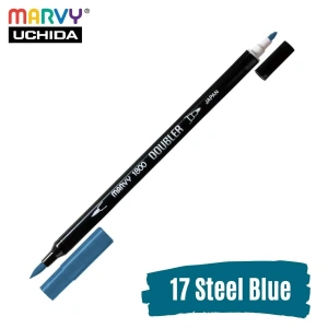 Marvy Artist Brush Pen 1800 Çift Taraflı Firça Uçlu Kalem 17 Steel Blue