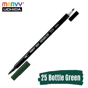 Marvy Artist Brush Pen 1800 Çift Taraflı Firça Uçlu Kalem 25 Bottle Green