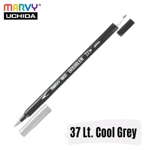 Marvy Artist Brush Pen 1800 Çift Taraflı Firça Uçlu Kalem 37 Light Cool Grey
