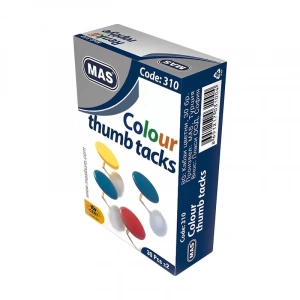 Mas 310 Renkli Raptiye 30 Adet Kutu