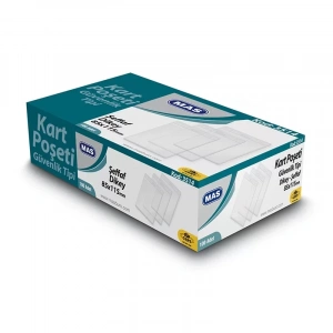 MAS 3514 85X115 DİKEY KART POŞETİ GÜVENLİK TİPİ 100 LÜ