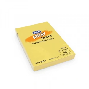 Mas 3657 Pastel Sarı 76x102 100 Yp Yapış.not Kağıdı