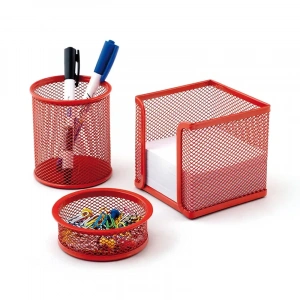 Mas 505 Kırmızı Metal File 3 Lü Masa Seti