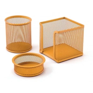 Mas 505 Metal Perforeli 3’lü Masa Seti Oranj