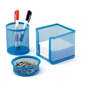 Mas 505 Rainbow Mavi Metal Üçlü Kalemlik Set