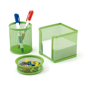 Mas 505 Rainbow Yeşil Perfore Metal Üçlü Kalemlik Set