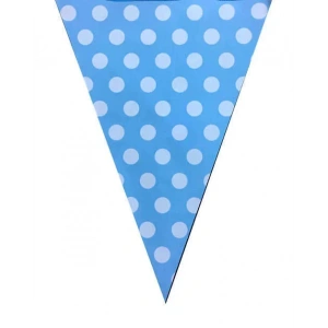 Mavi Beyaz Puanlı Bayrak Afiş