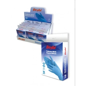 Mavi Nitril Muayene Eldiveni 10lu (15 Paket )