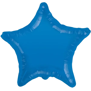 Mavi renkli yıldız folyo balon (45 cm )