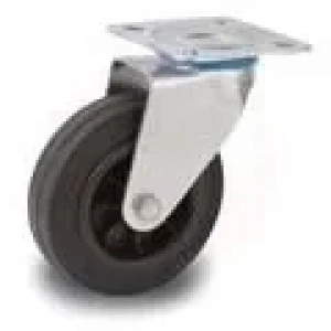 Mertsan Döner Plastik Cantlı Kauçuk Tekerlek 200x50 Mm (200 Kg)