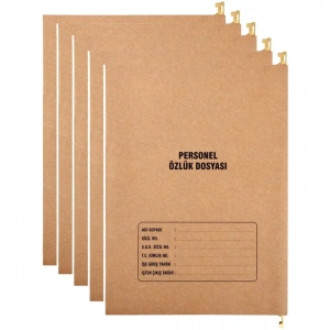 Metal Askılı Personel Özlük Dosyası 8 Yapraklı 5 Li Paket