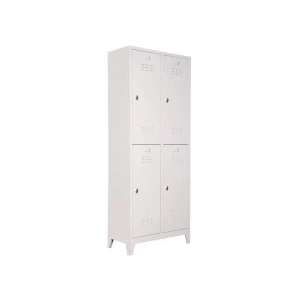 Metal Dört Yarım Boy Kapılı Ekonomik Soyunma Dolabı Açık Gri