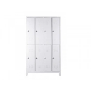 Metal Sekiz Yarım Boy Kapılı Ekonomik Soyunma Dolabı Gri Renk