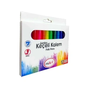 Miart Jumbo Keçeli Kalem 12 Renk