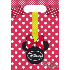 Minnie Mouse Puanlı Hediye Poşeti 6 Adet