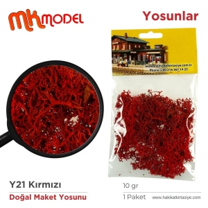 MK Model Doğal Maket Yosun 10gr Y21 Kırmızı